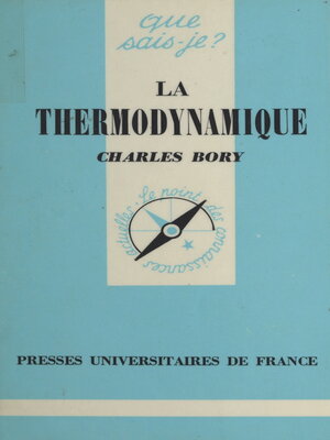 cover image of La thermodynamique